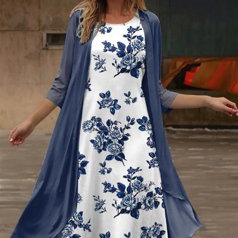 Chiffon Dress Two-Piece Set