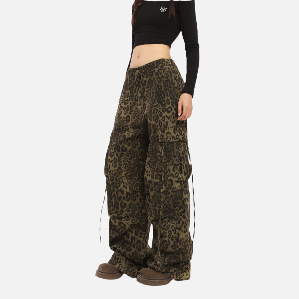 Leopard Cargo Pants