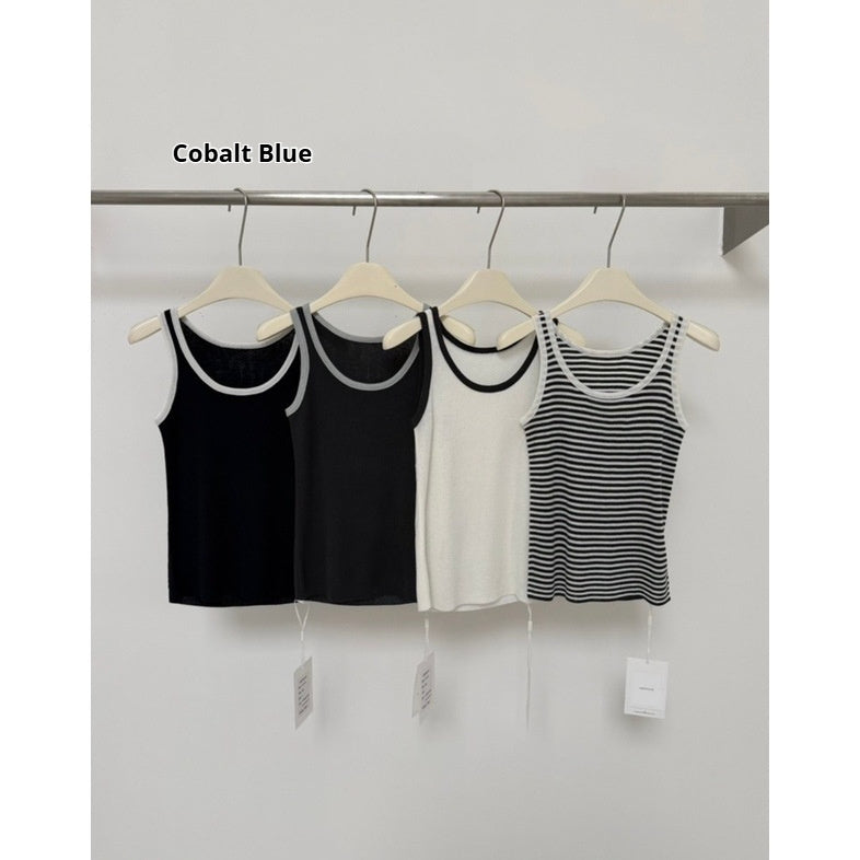 Casual Commuter Classic Striped Slightly Stretchy Base-Layer Tank