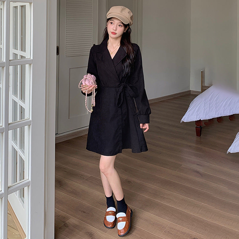 Fitted-Waist French-Style Mini Dress