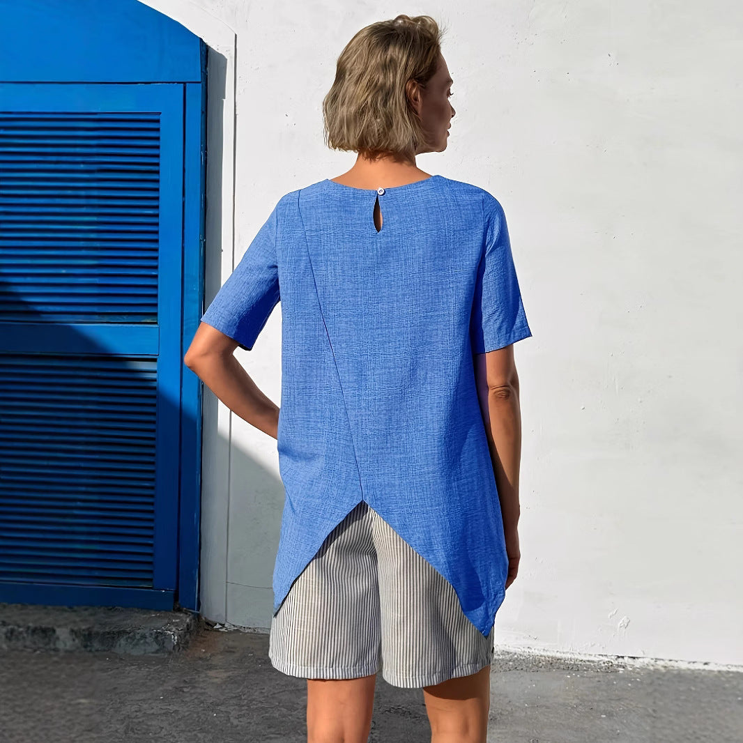 Casual Loose Round Neck Short Sleeve