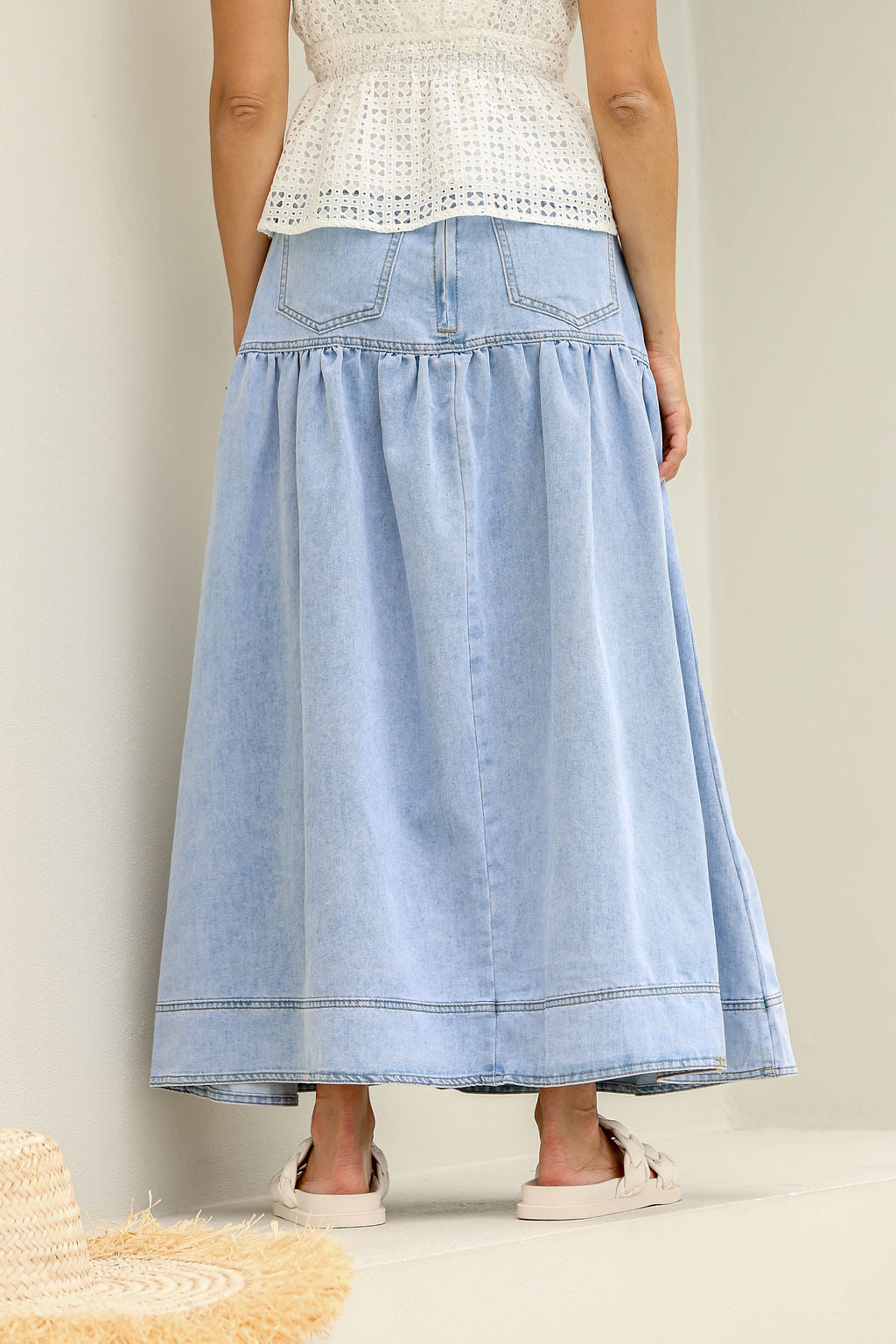 Amara Denim Skirt Light Blue