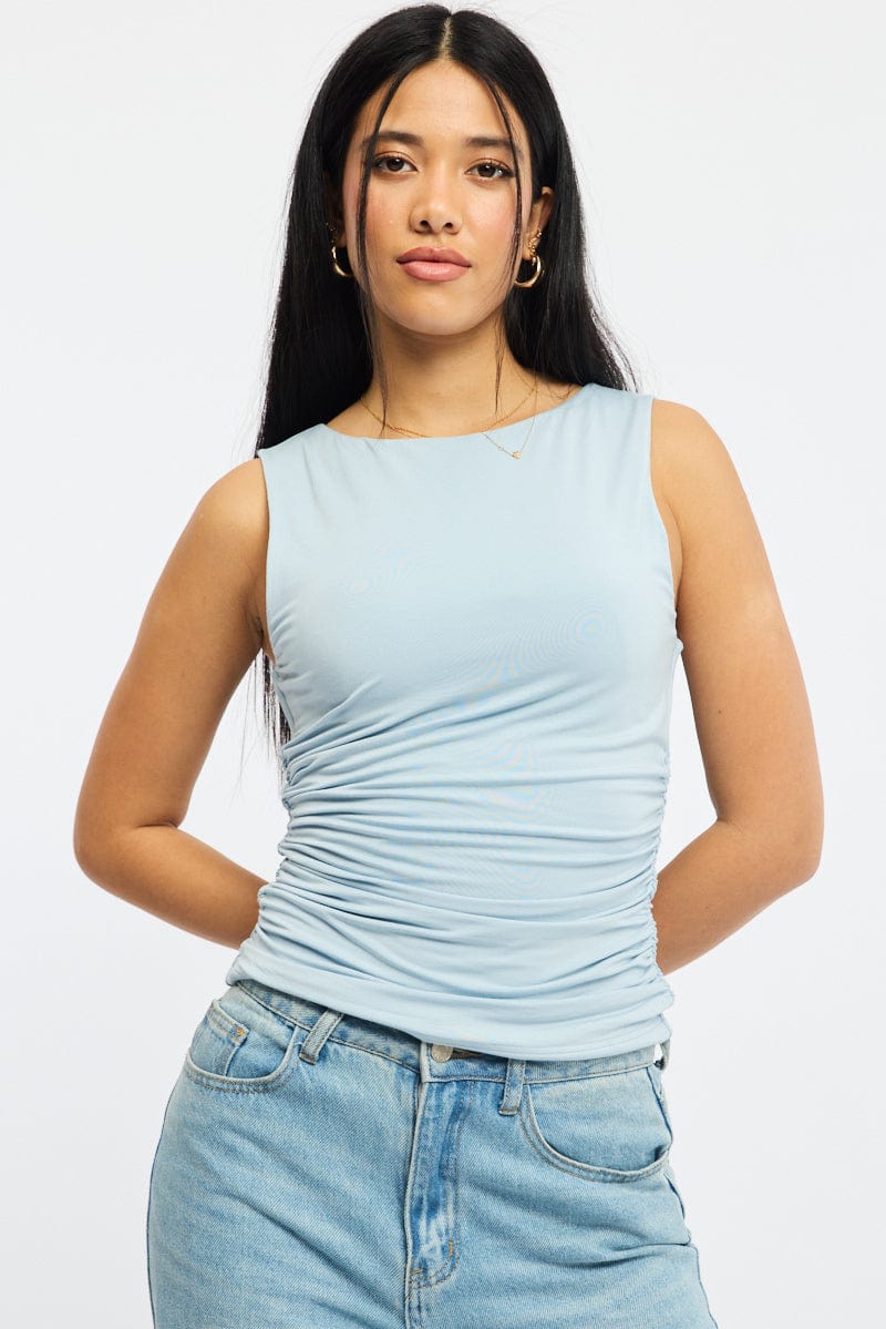 Blue Supersoft Tank Sleeveless