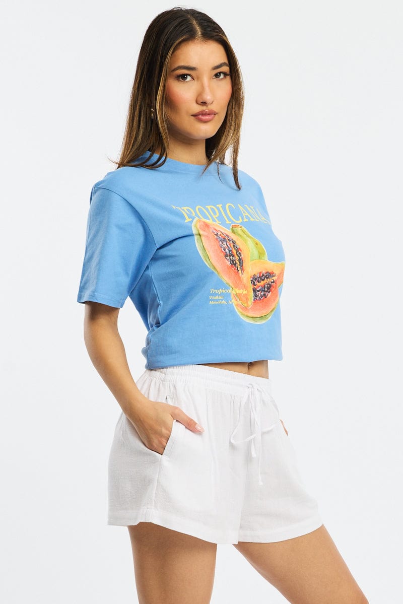 White Shorts Elasticated Waist