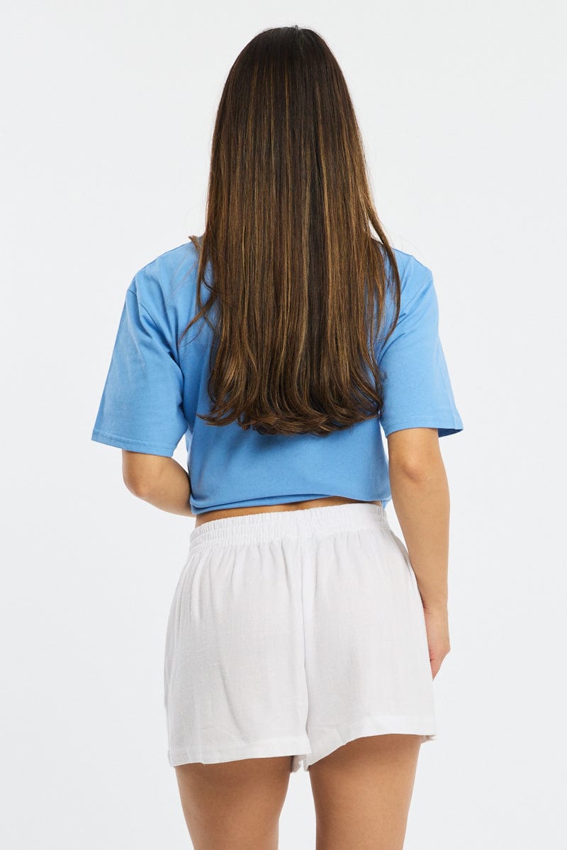 White Shorts Elasticated Waist