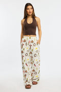 Multi Abstract Wide Leg Pants Elasticated Waist