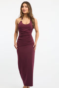 Red Bodycon Dress Halter Neck