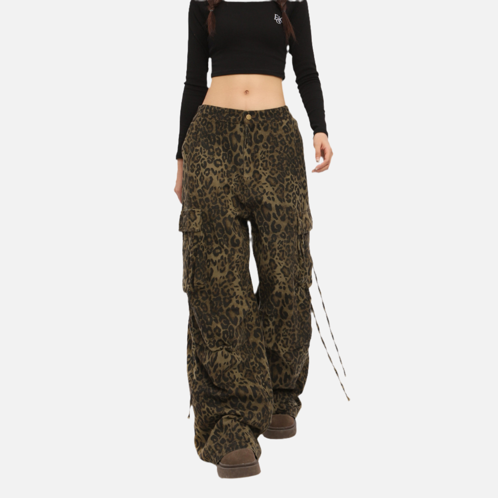 Leopard Cargo Pants
