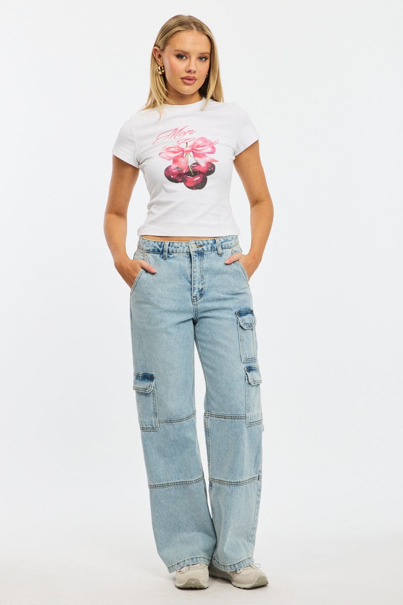 White Graphic T-Shirt Short Sleeve