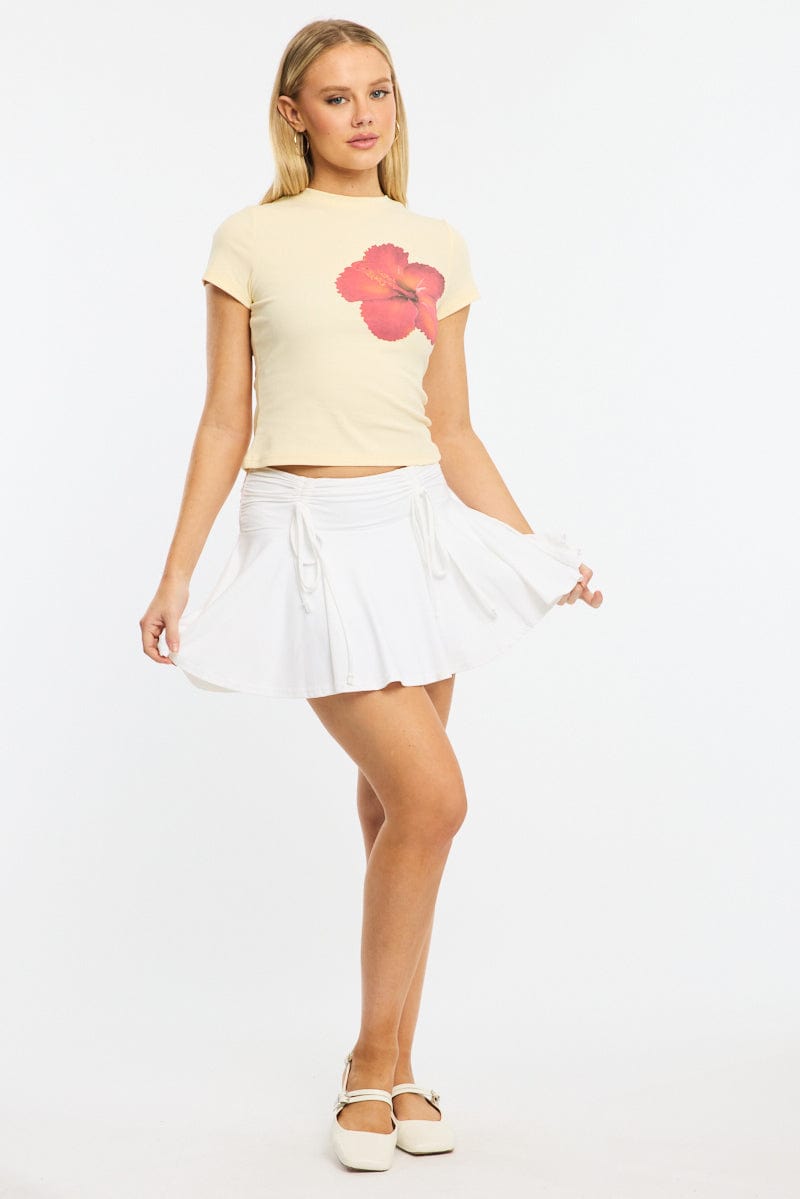 Yellow Graphic T-Shirt Short Sleeve