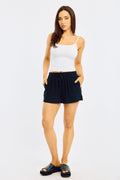 Black Shorts Elasticated Waist