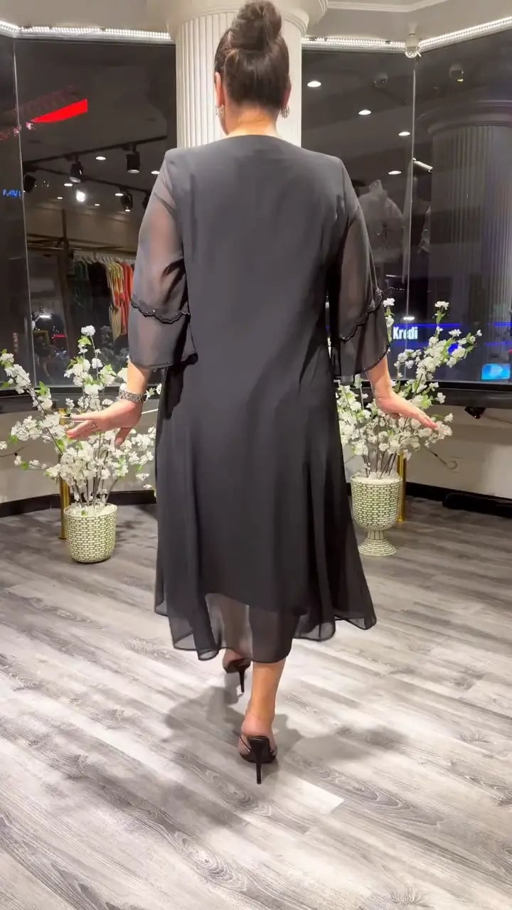Chiffon Solid Color Loose Dress