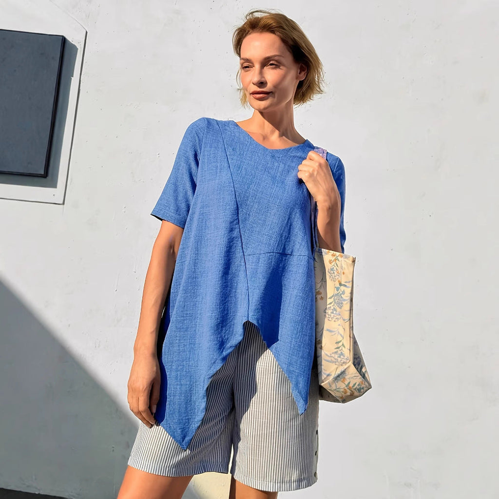 Casual Loose Round Neck Short Sleeve