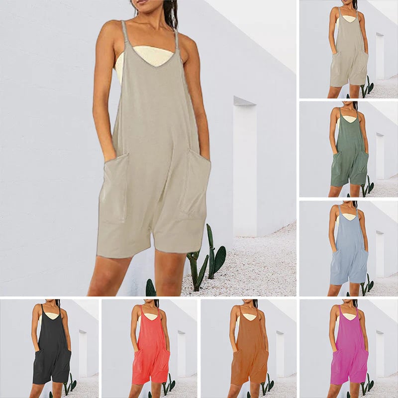 Wide Leg Jumpsuit With Pockets - Rakkiss
