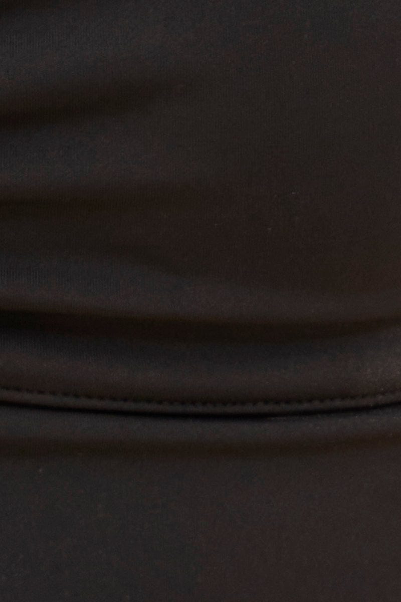 Black Sara Bralette Ruched Front