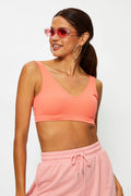 Orange Seamless Basic Bralette