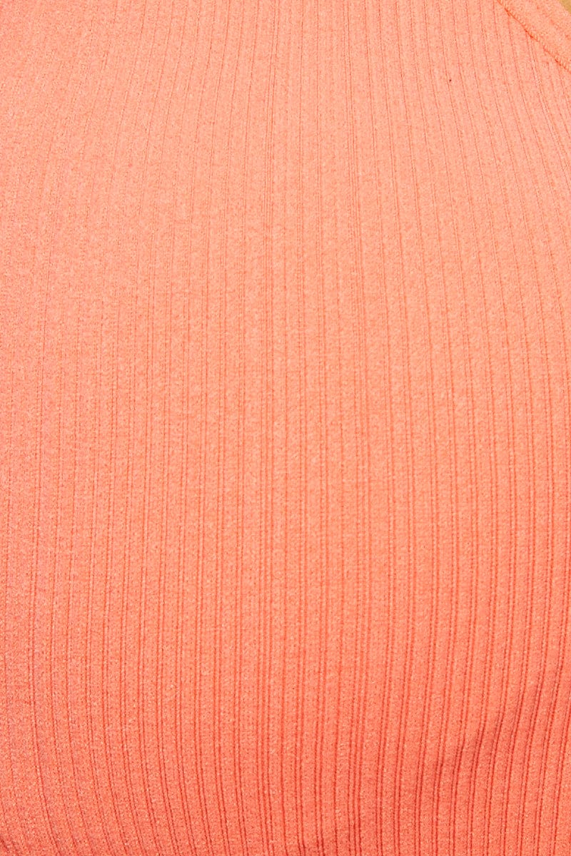Orange Seamless Basic Bralette