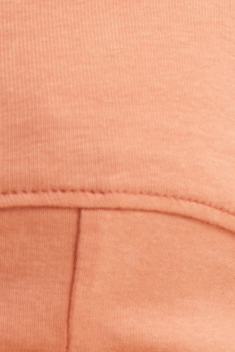 Orange Triangle Bralette Cotton Stretch Seam