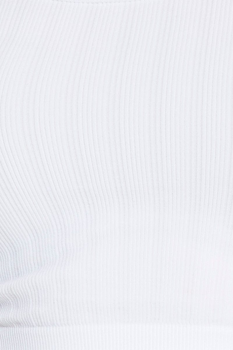 White Bralette Top Seamless Crop