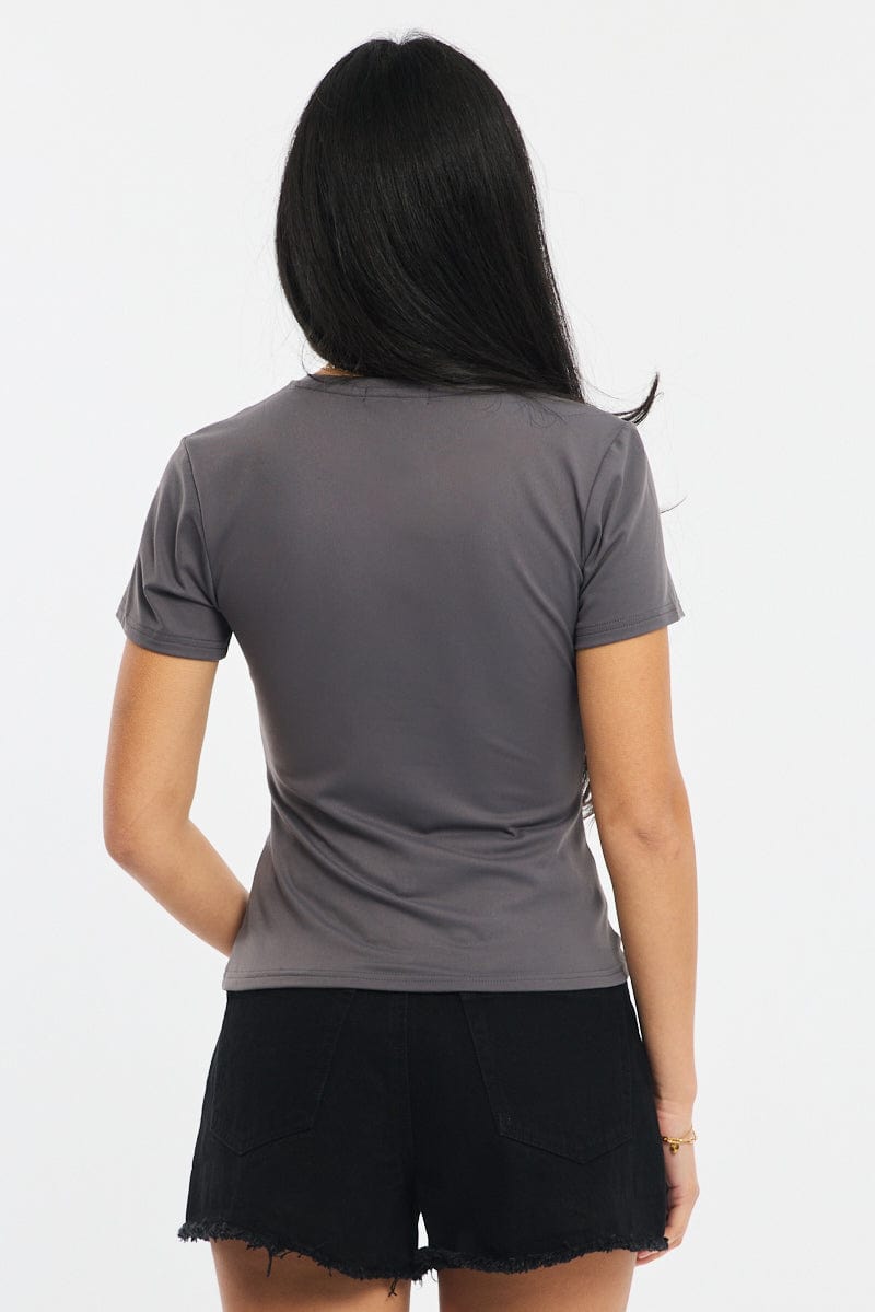 Grey Supersoft Crew Neck Short Sleeve