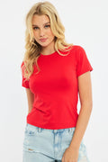 Red Supersoft Crew Neck Short Sleeve