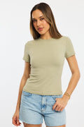 Green Supersoft Crew Neck Short Sleeve