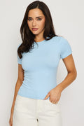 Blue Supersoft Crew Neck Short Sleeve