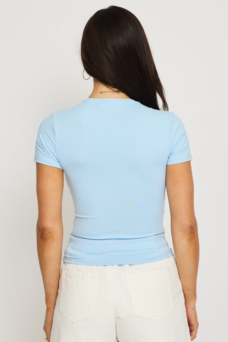 Blue Supersoft Crew Neck Short Sleeve