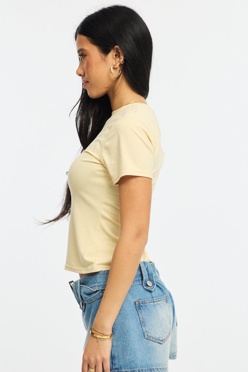 Yellow Supersoft Crew Neck Short Sleeve