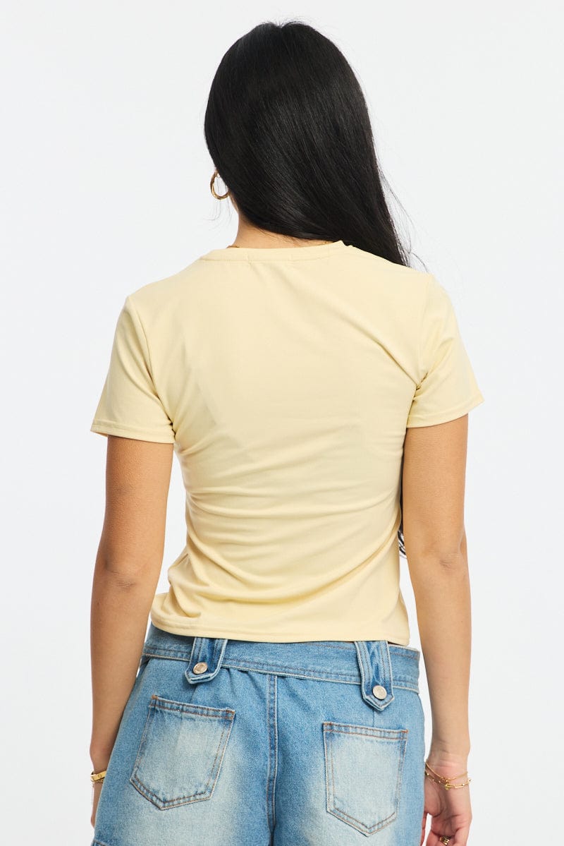 Yellow Supersoft Crew Neck Short Sleeve