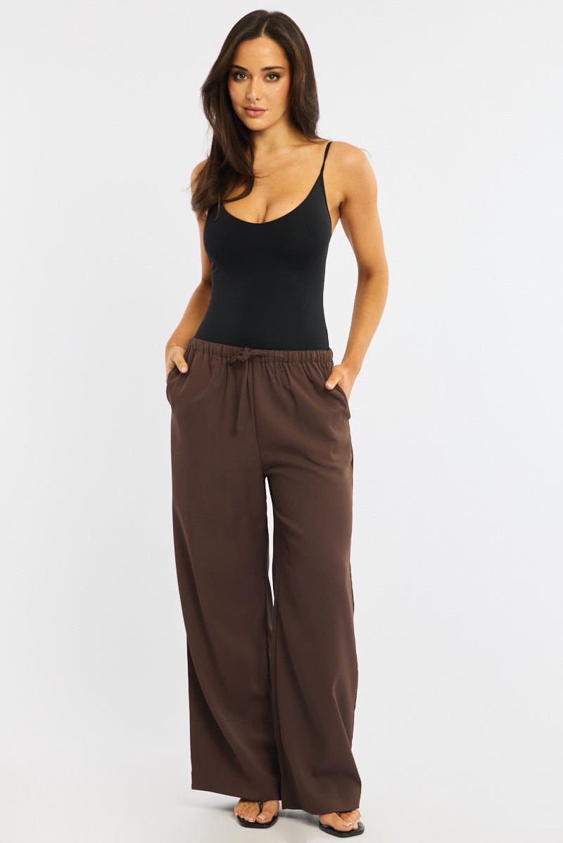 Black Bodysuit Tank Top V-Neck Supersoft