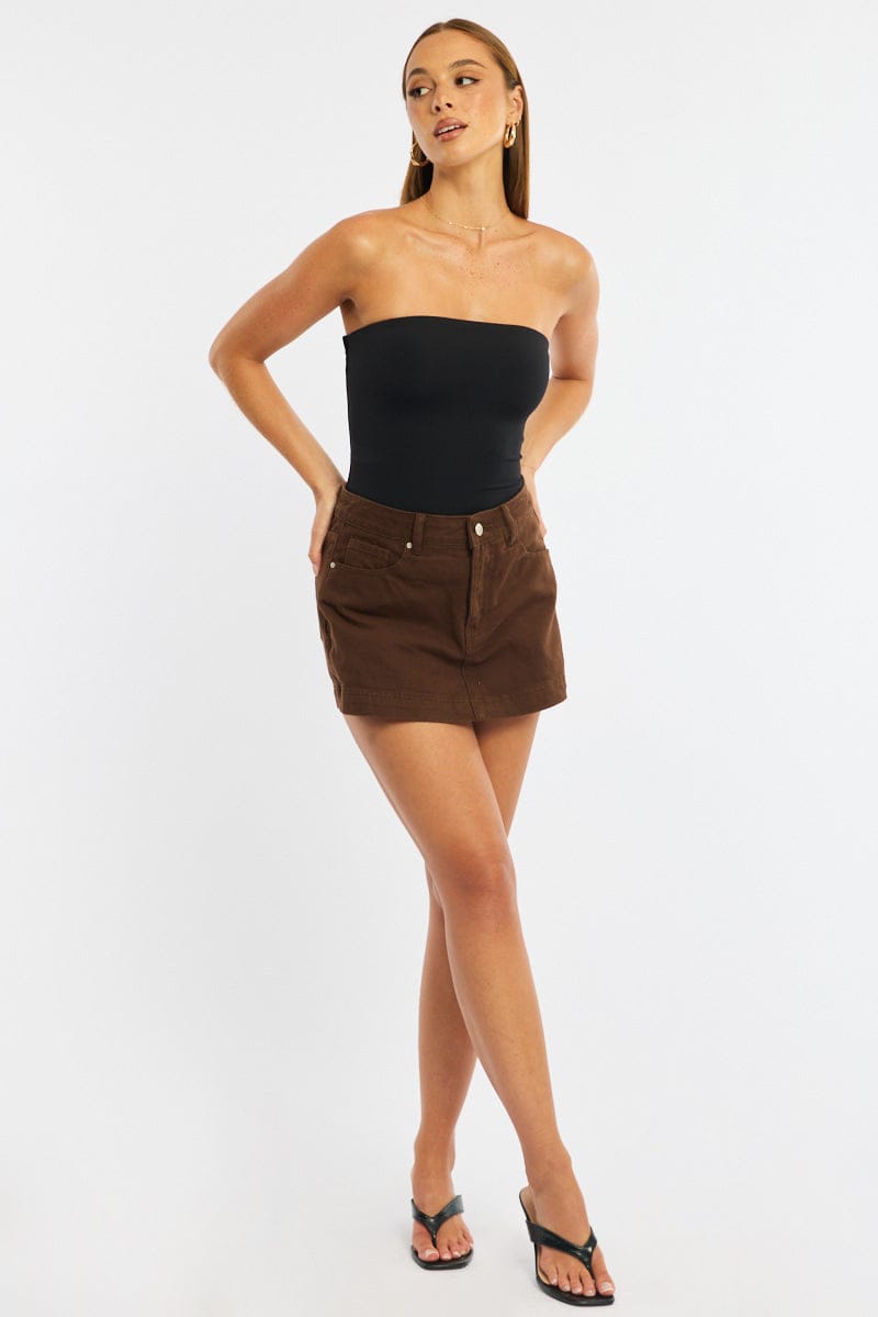Black Bodysuit Boobtube Supersoft