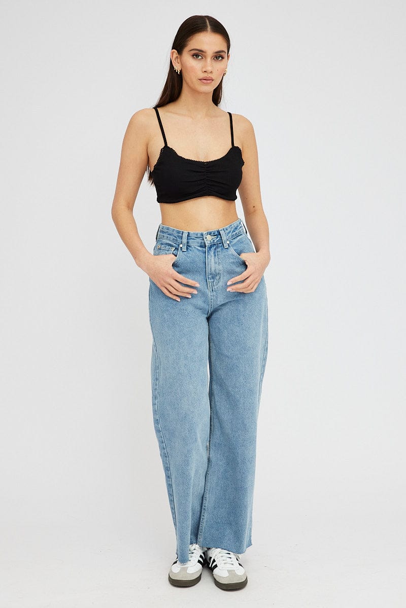 Black Bralette Lace Trim