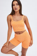 Orange Crop Tank Top Top Seamless