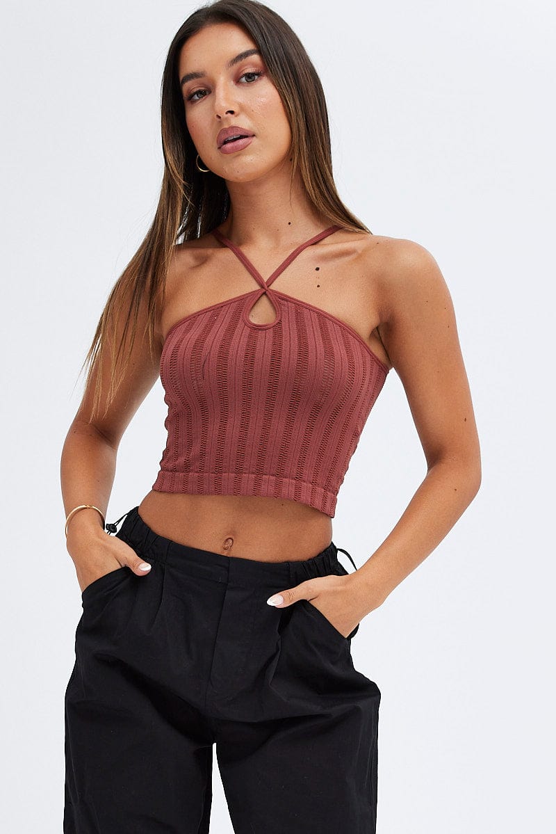 Red Tank Top Top Seamless