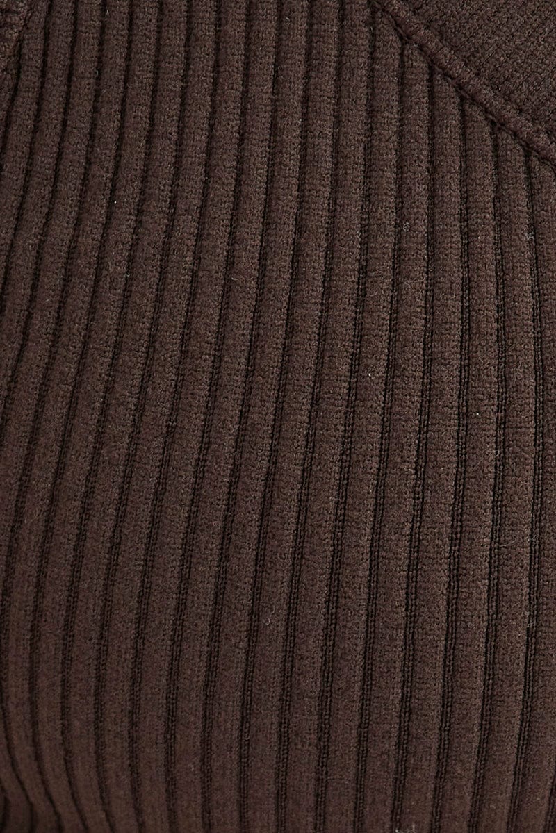 Brown Bralette V Neck Seamless