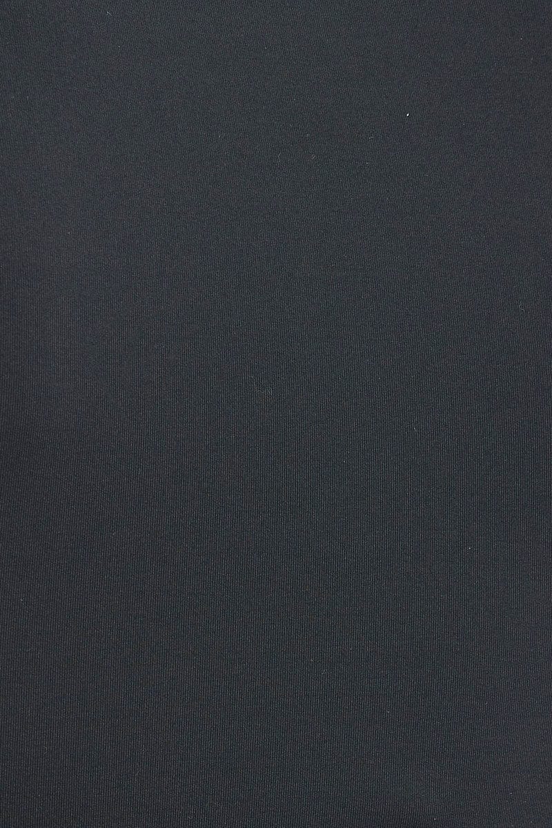 Black Top Long Sleeve Square Neck