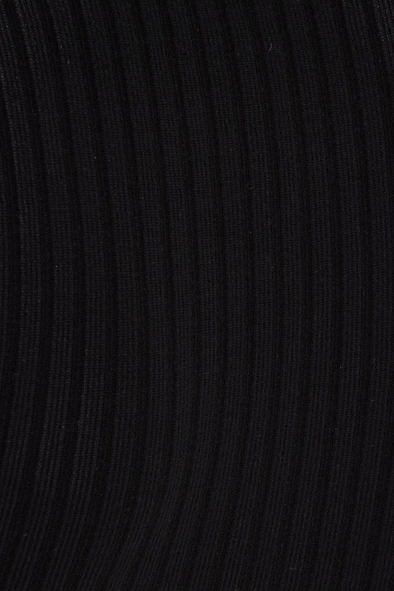 Black Tank Top Crew Neck Seamless