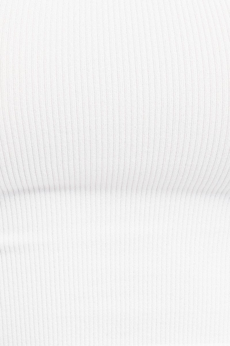 White Tank Top Top Round Neck Seamless
