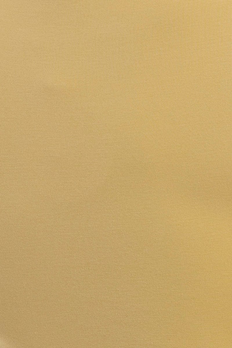 Yellow Mini Dress Short Sleeve Crew Neck