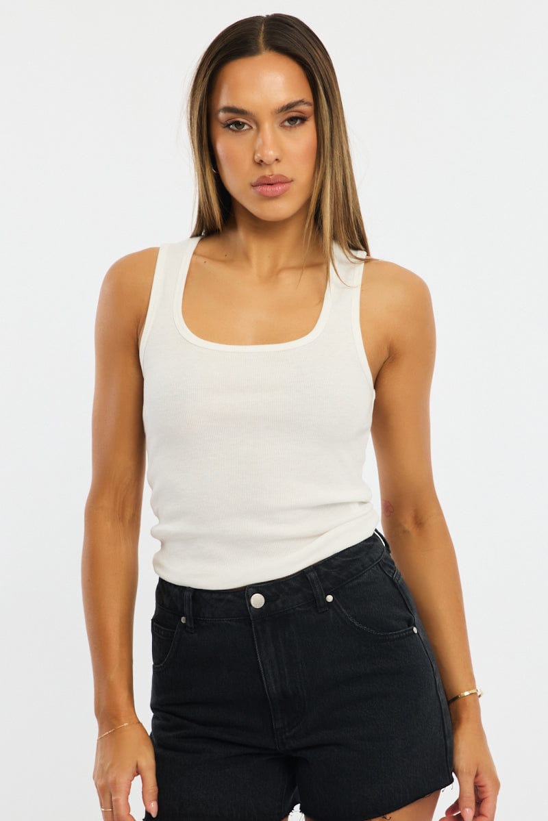 White Tank Sleeveless