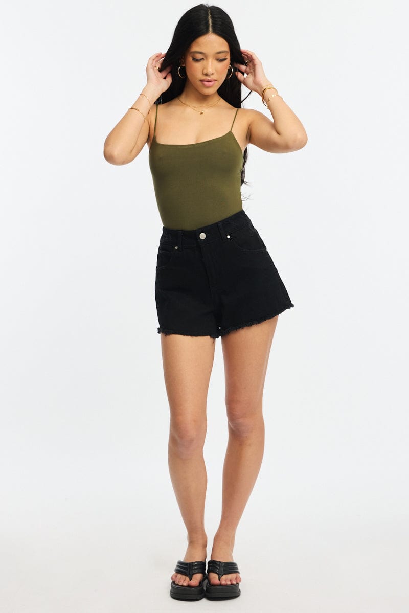 Green Supersoft Tank Top Double Layer