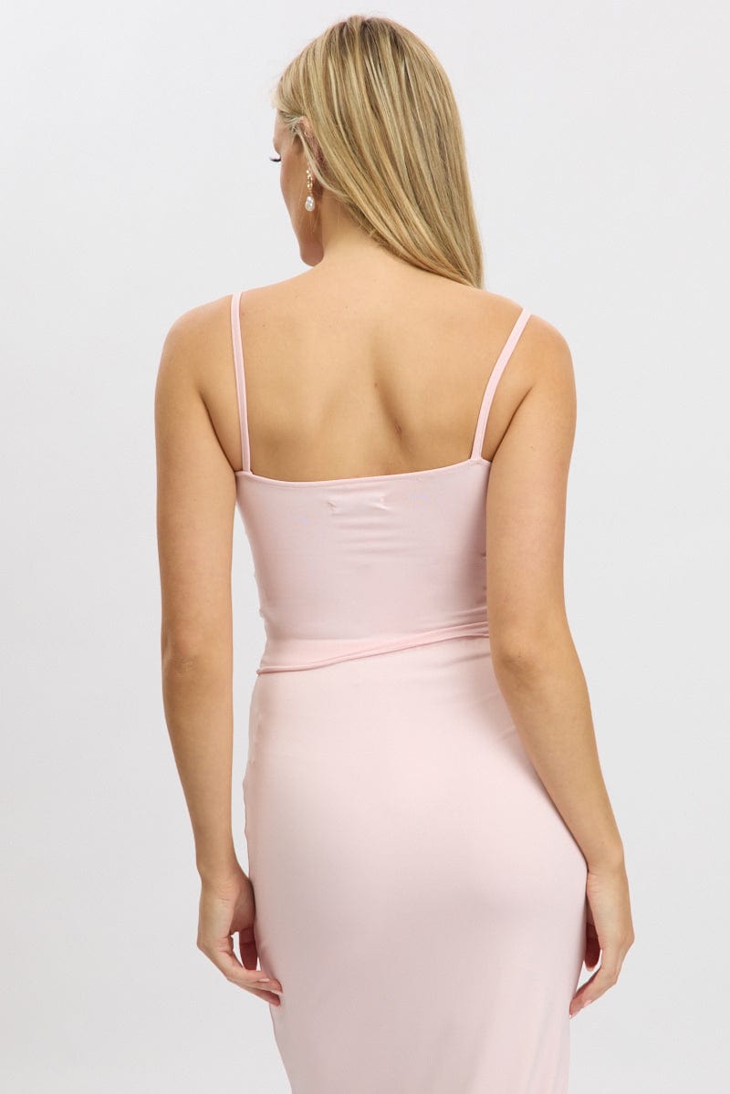 Pink Tank Top Sleeveless Bow