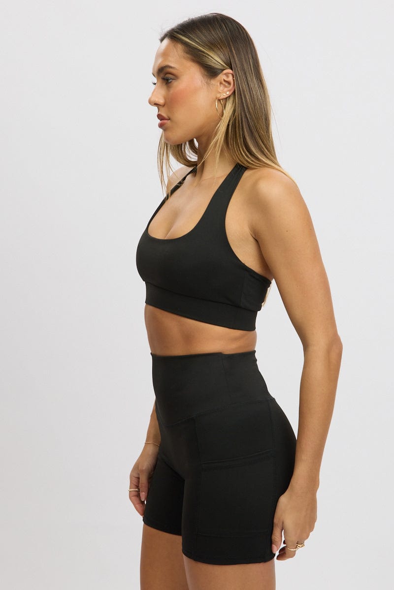 Black Halter Bralette Top