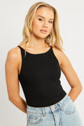Black Bodysuit Sleeveless Modal
