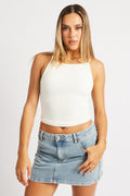 White Sleeveless Tank Supersoft