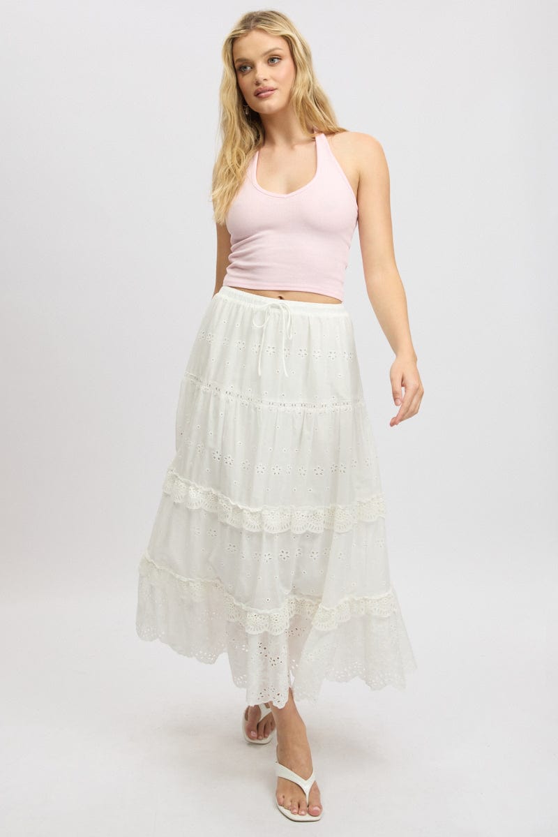 Pink Halter Top Sleeveless Rib