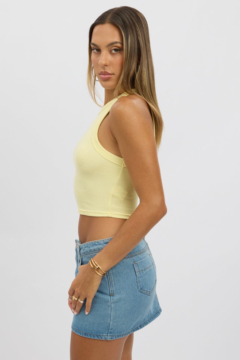 Yellow Tank Top Rib