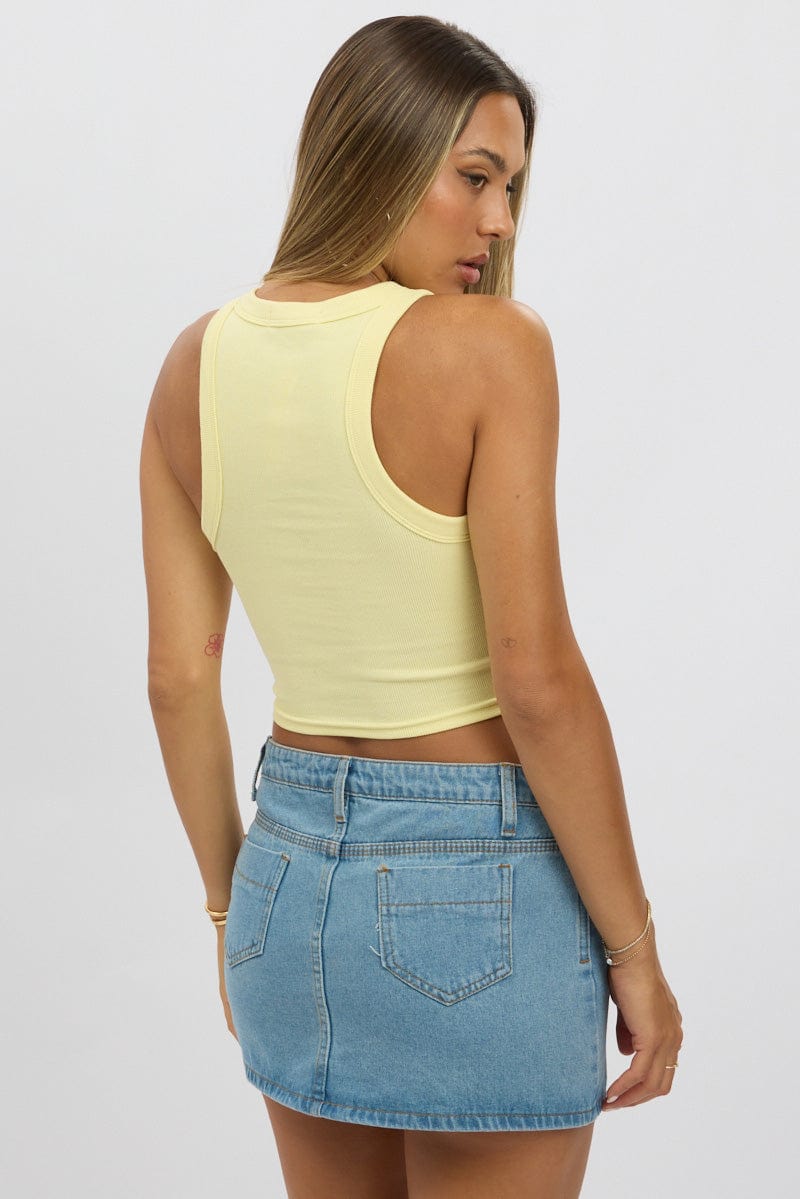 Yellow Tank Top Rib