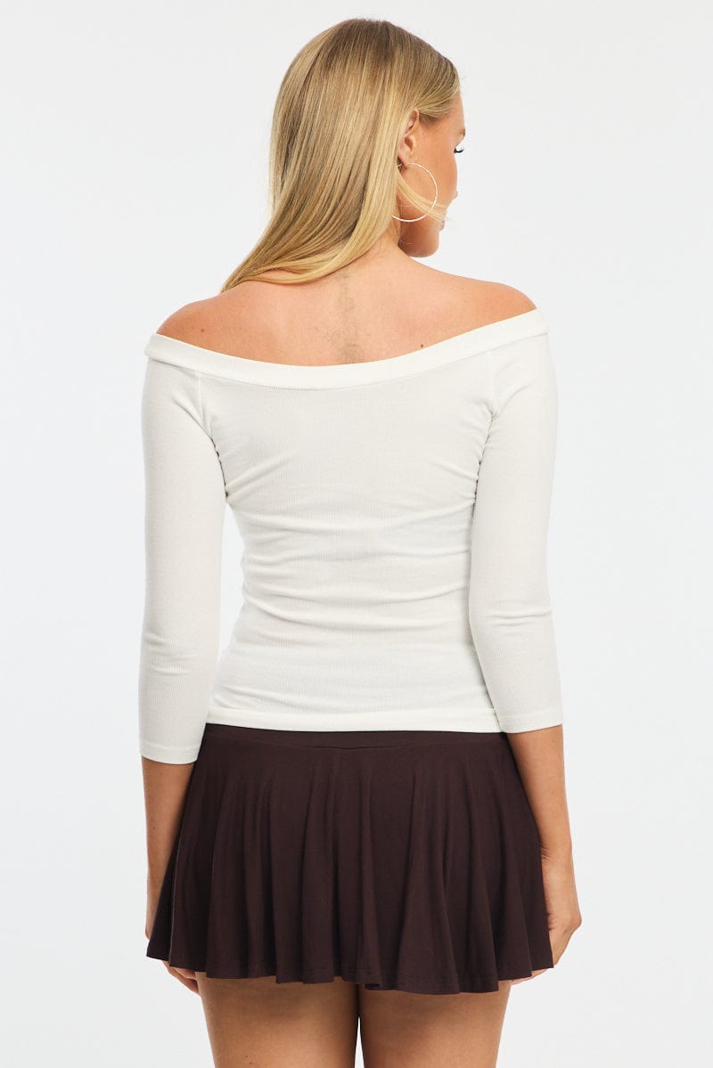 White Top 3/4 Sleeve